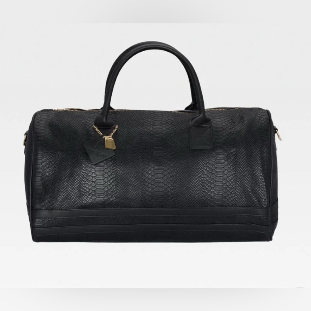 Black snakeskin Tote